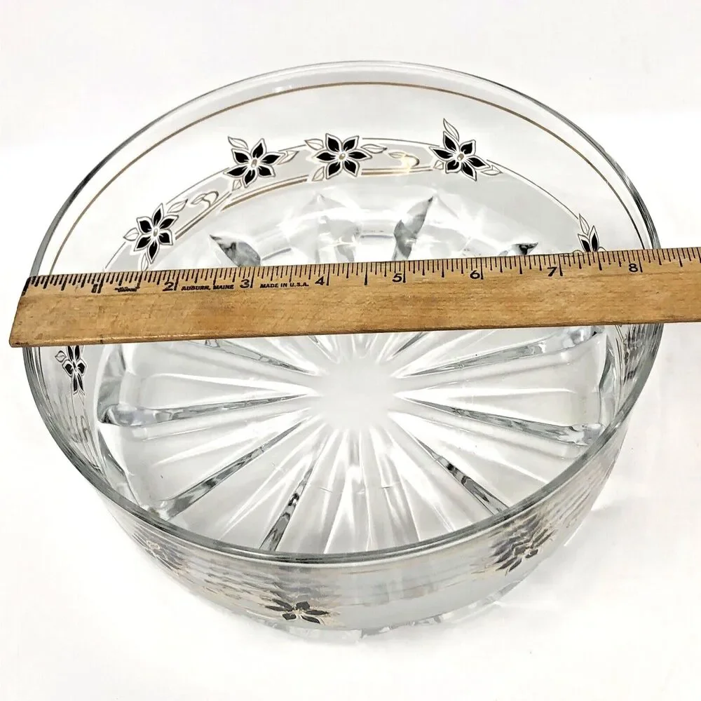 MCM Decover Italy Glass Chip & Dip Elegant Snack Bowl Set VTG Mod 60s